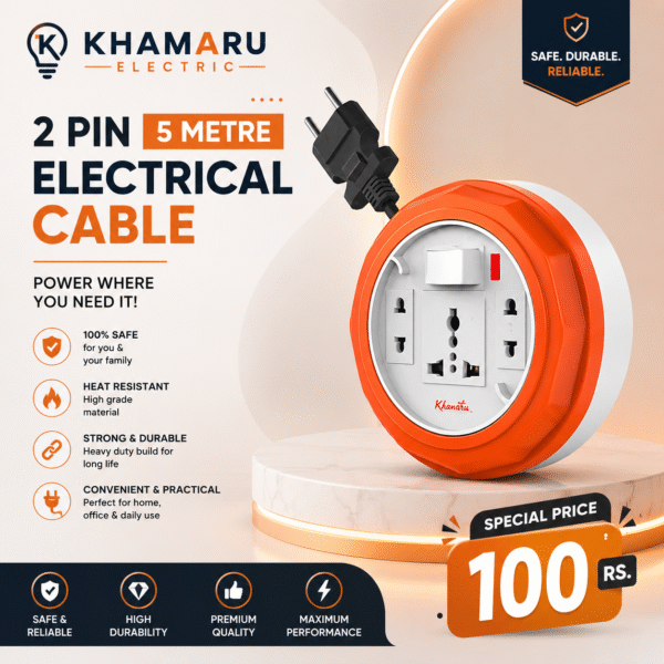 2 Pin 5 Metre Electrical Cable
