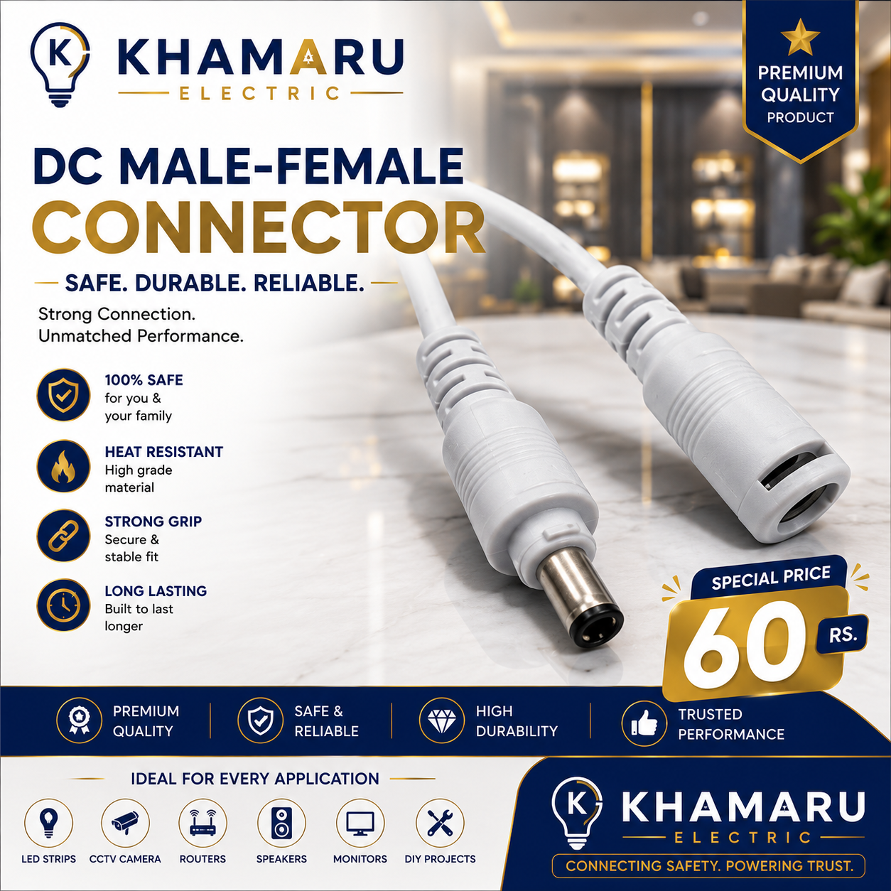 DC Male-Female Connector DC Male-Female Connector