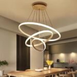 Modern 3 Rings LED Chandelier – Contemporary Ceiling Light for Living Room, Dining & Bedroom - Image 3