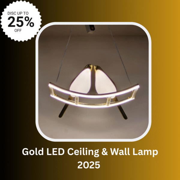 Gold LED Ceiling & Wall Lamp