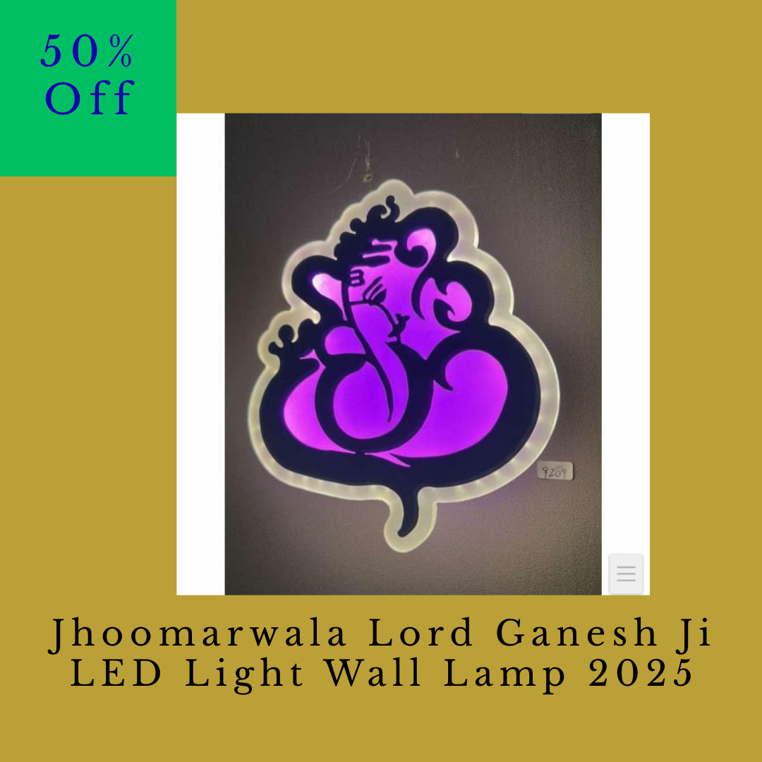 Jhoomarwala Lord Ganesh Ji LED Light Wall Lamp Lord Ganesh Ji LED Light Wall Lamp