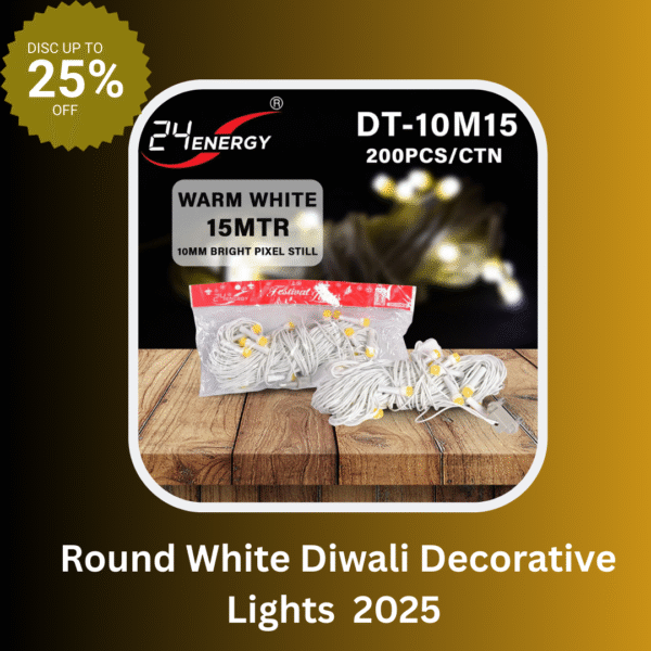 Round White Diwali Decorative Lights
