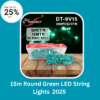 15m Round Green LED String Lights