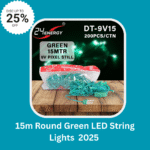 15m Round Green LED String Lights