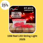 15M Red LED String Lights | Christmas Home Decoration | Festive Lights