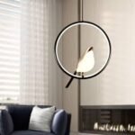LED Bird Wall Sconce – Gold Finish with Acrylic Shade - Image 4
