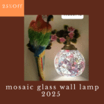 Mosaic Glass Elephant Wall Lamp